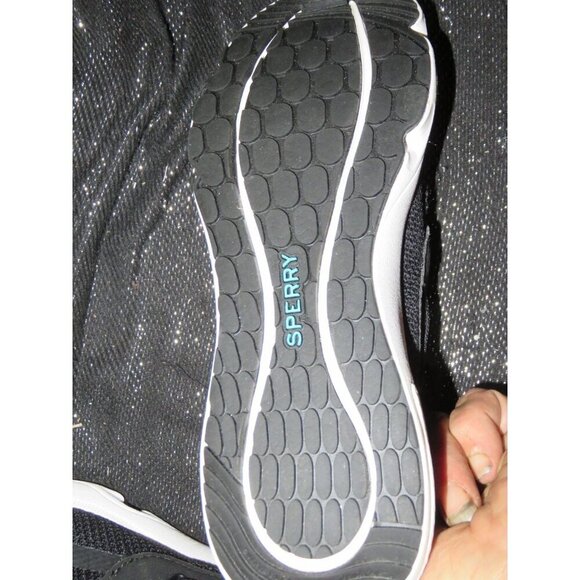 Sperry Black Top Sider 7 Seas 3 Eye Canvas Boat Shoes Sneakers size 6 STS98966 - Picture 5 of 8